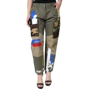 Dolce & Gabbana Green Military Cotton Cargo Pants