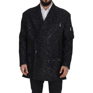 Dolce & Gabbana Sleek Patterned Wool Double Breasted Jacket