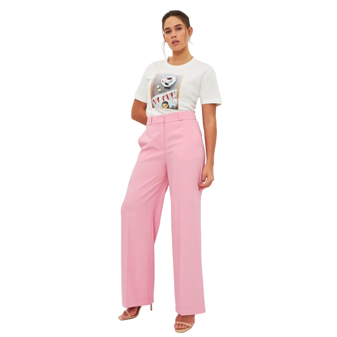 Double Breasted 2 pc Pant Suit - Pink