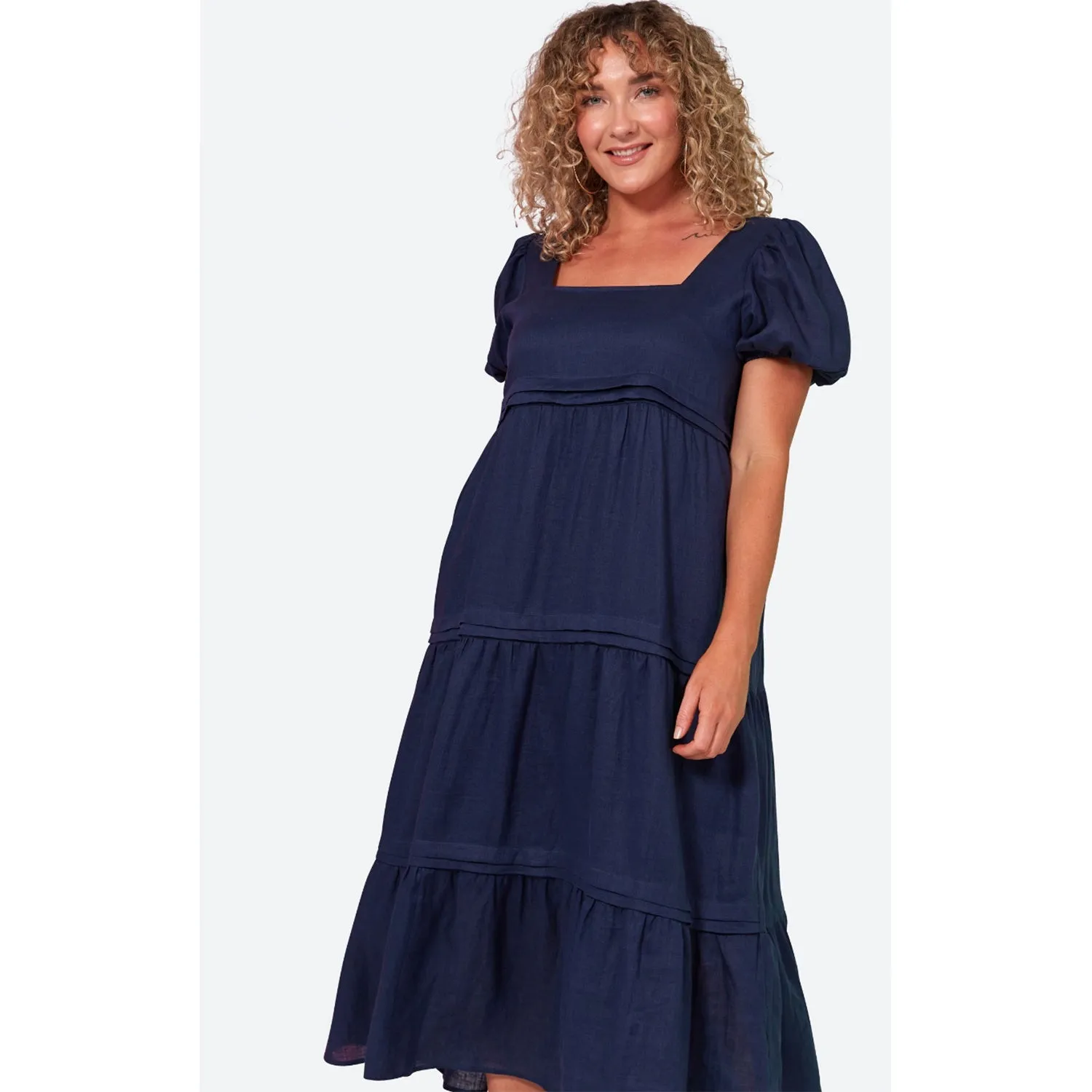 Dress La Vie Pintuck Maxi - Sapphire