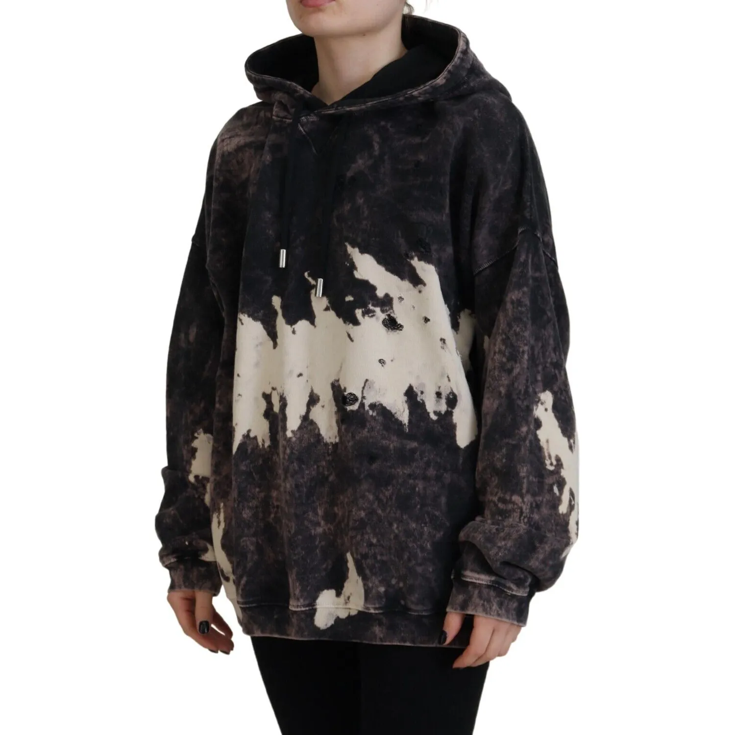 Dsquared² Multicolor Dye Cotton Hoodie Sweatshirt Sweater