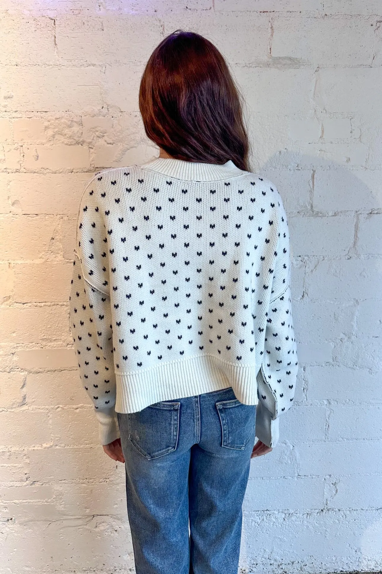 Easy Street Pattern Crop Sweater