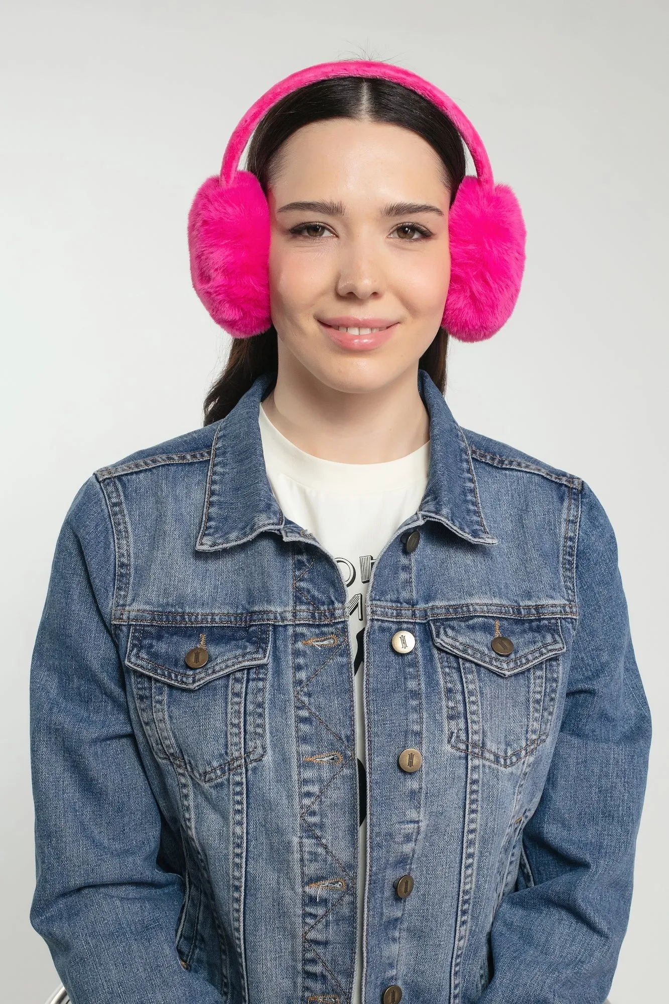 EDIE FAUX FUR EARMUFF AW24 IN FUCHSIA