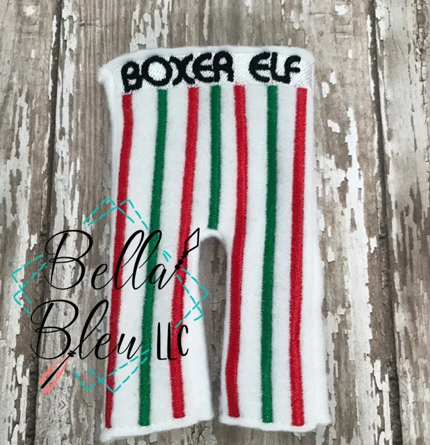 Elf Boxer Sweater - ITH Elf Shirt - Boxer Gloves Shorts Robe Elf Sweater - In the hoop machine embroidery design - instant download