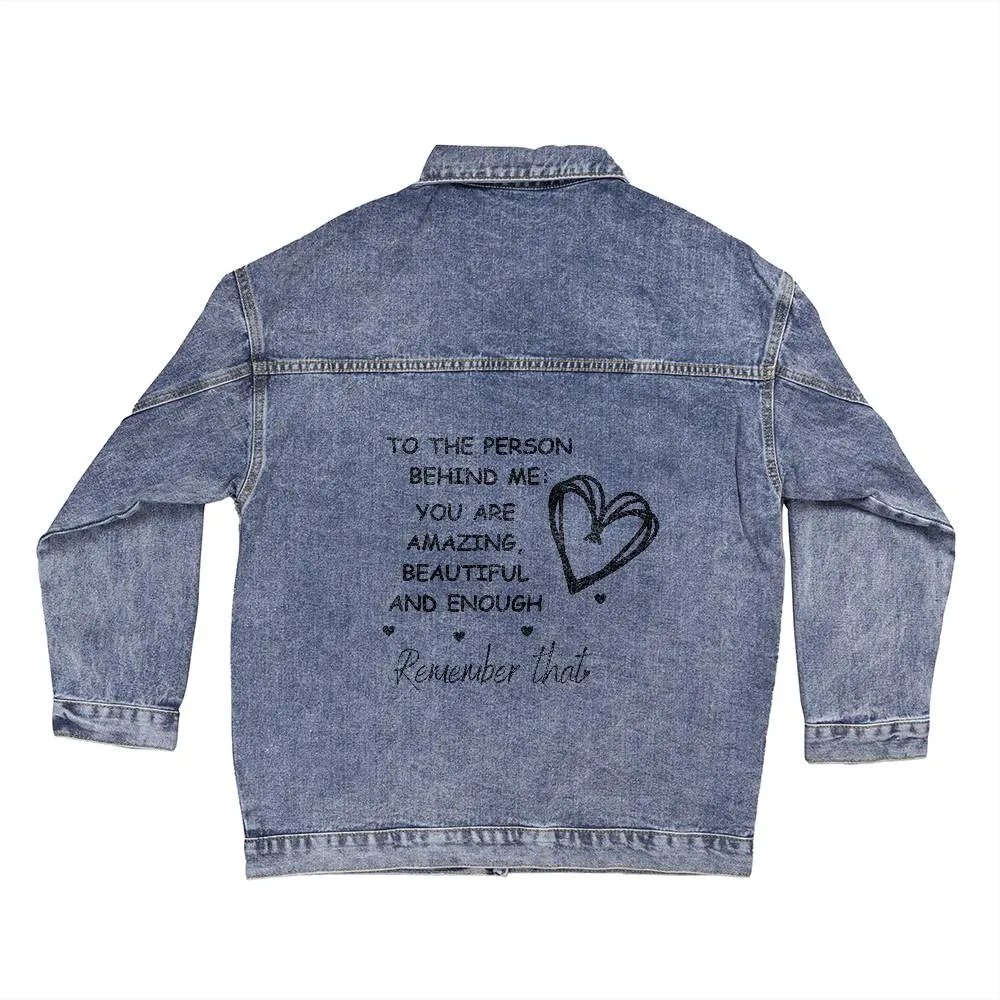 Encouragement in Denim: 'You Are Amazing' Jean Jacket