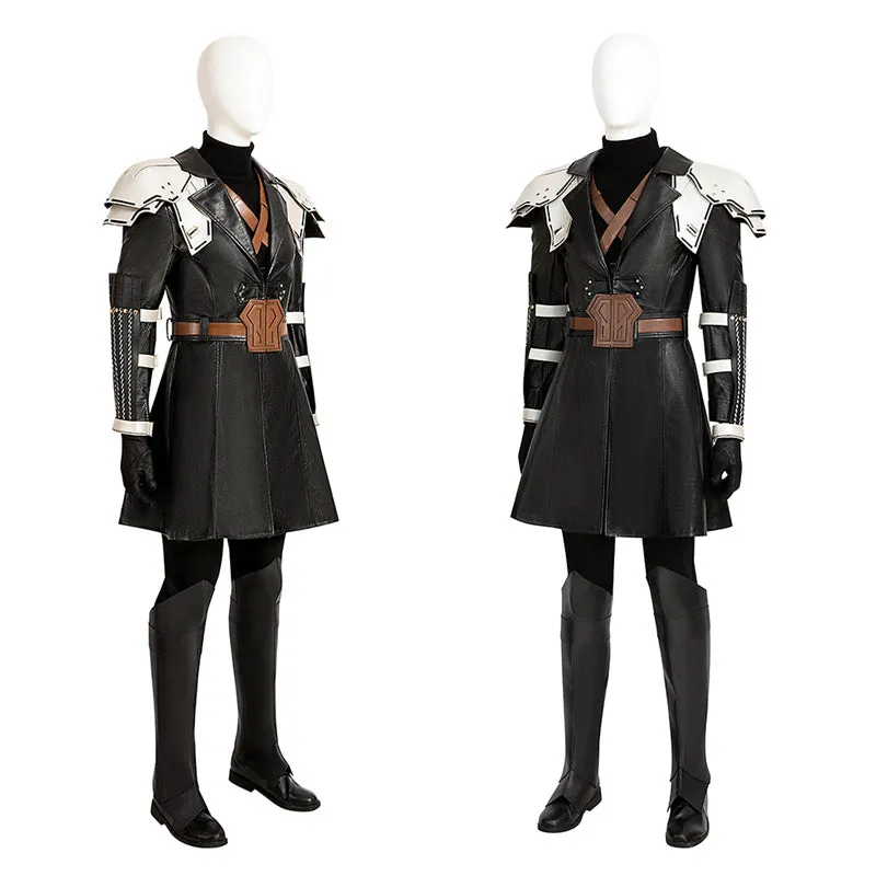 FF7EC Young Sephiroth Cosplay Costumes Final Fantasy VII Ever Crisis Leather Suit