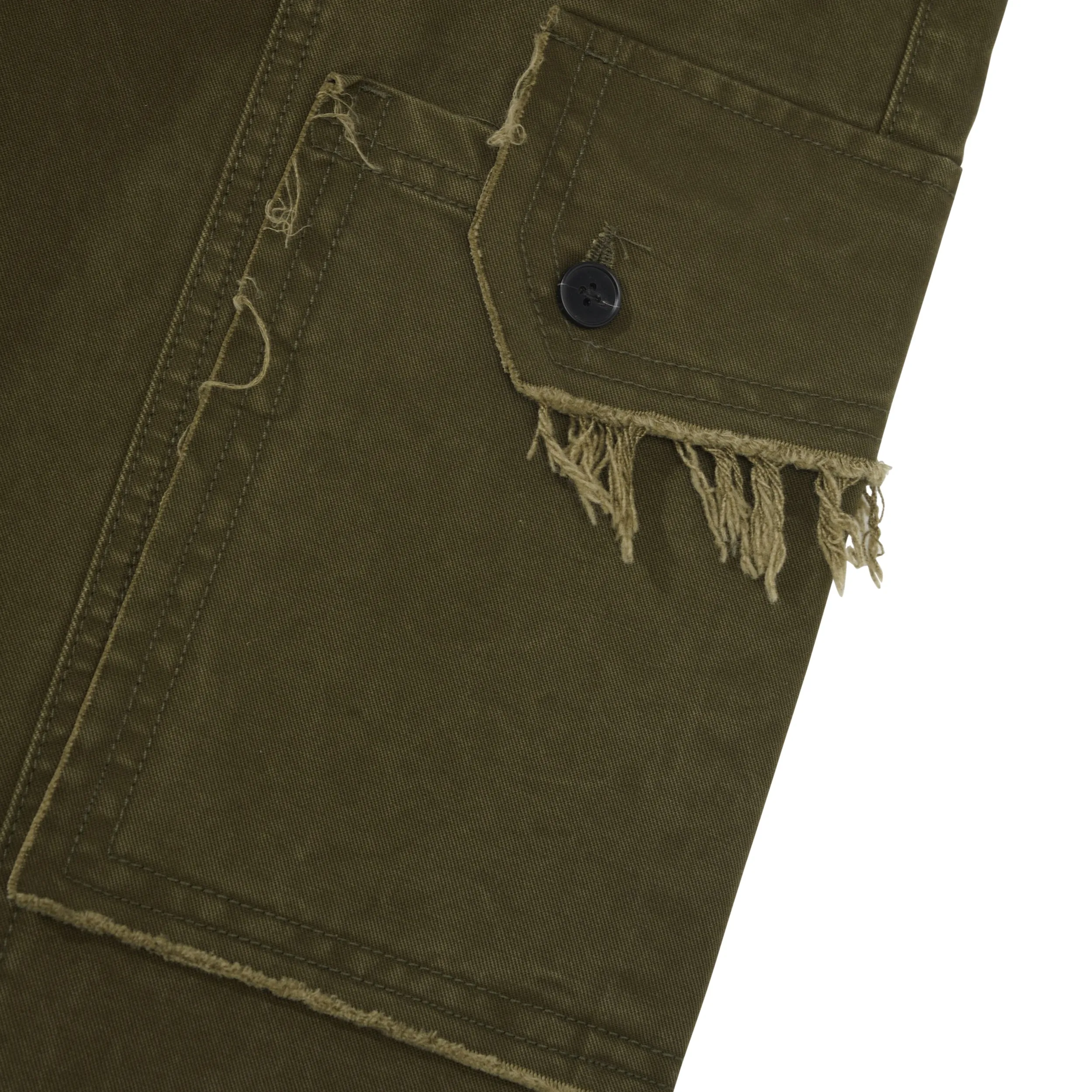 Frayed Cargo Pant, Olive