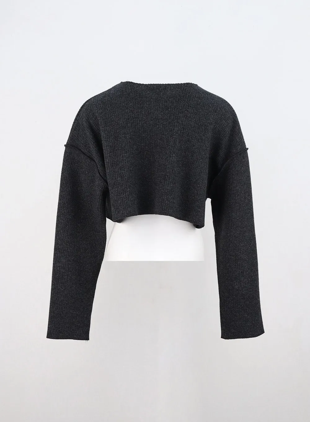 Front Slit Long Sleeve Knit Top ON313