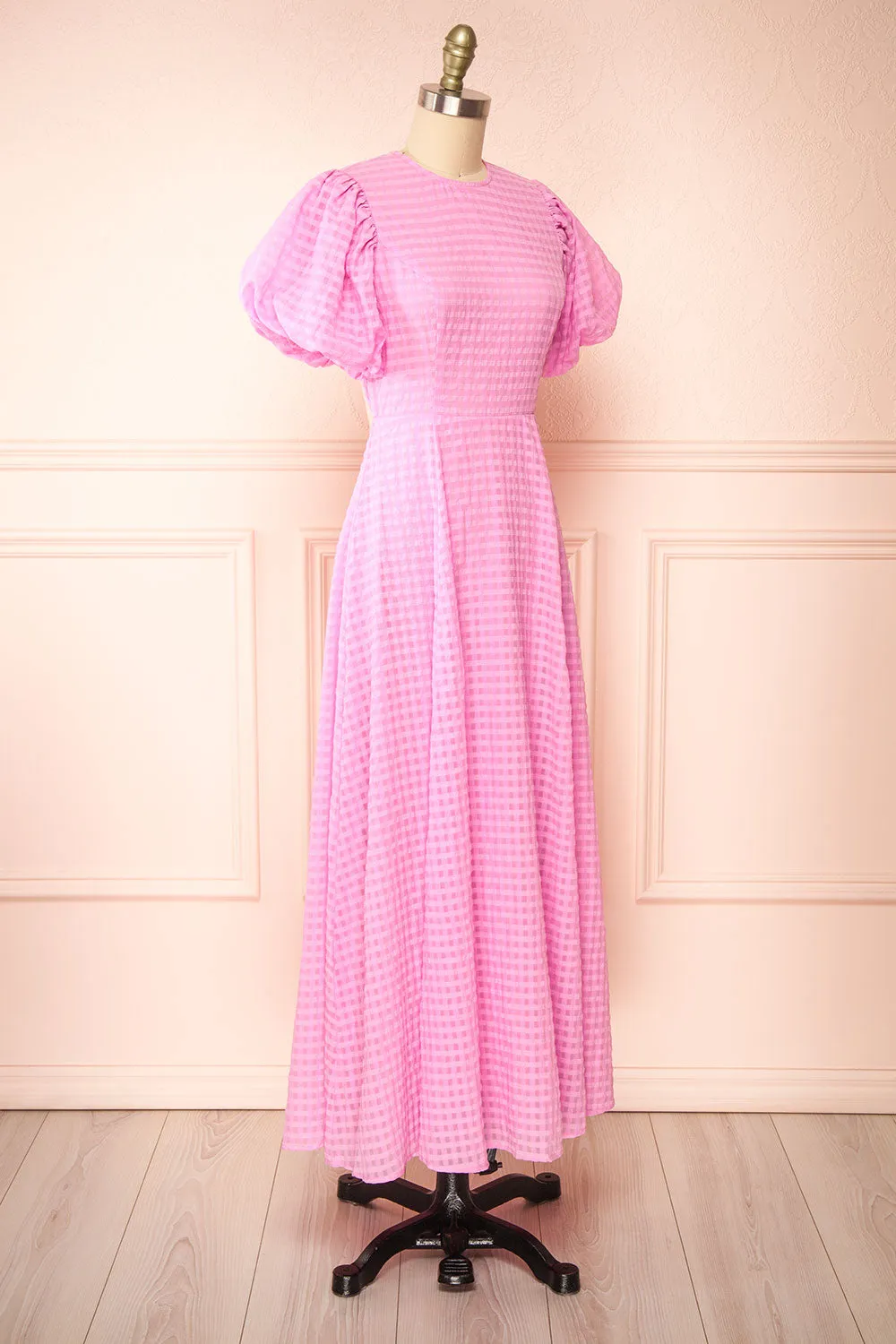 Geb | Pink Maxi Dress w/ Open Back