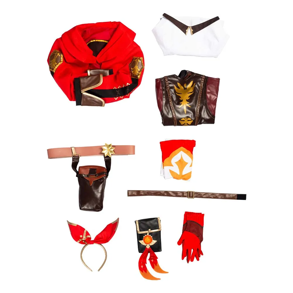 Genshin Impact Amber Jumpsuit Outfits Halloween Carnival Suit Cosplay Costume