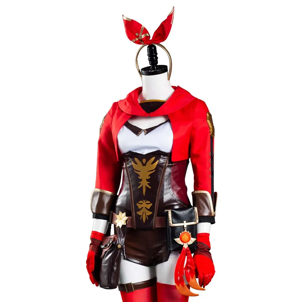 Genshin Impact Amber Jumpsuit Outfits Halloween Carnival Suit Cosplay Costume