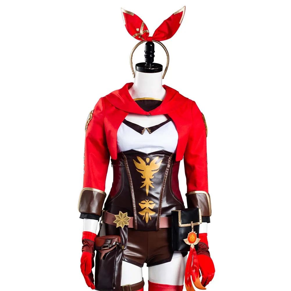 Genshin Impact Amber Jumpsuit Outfits Halloween Carnival Suit Cosplay Costume