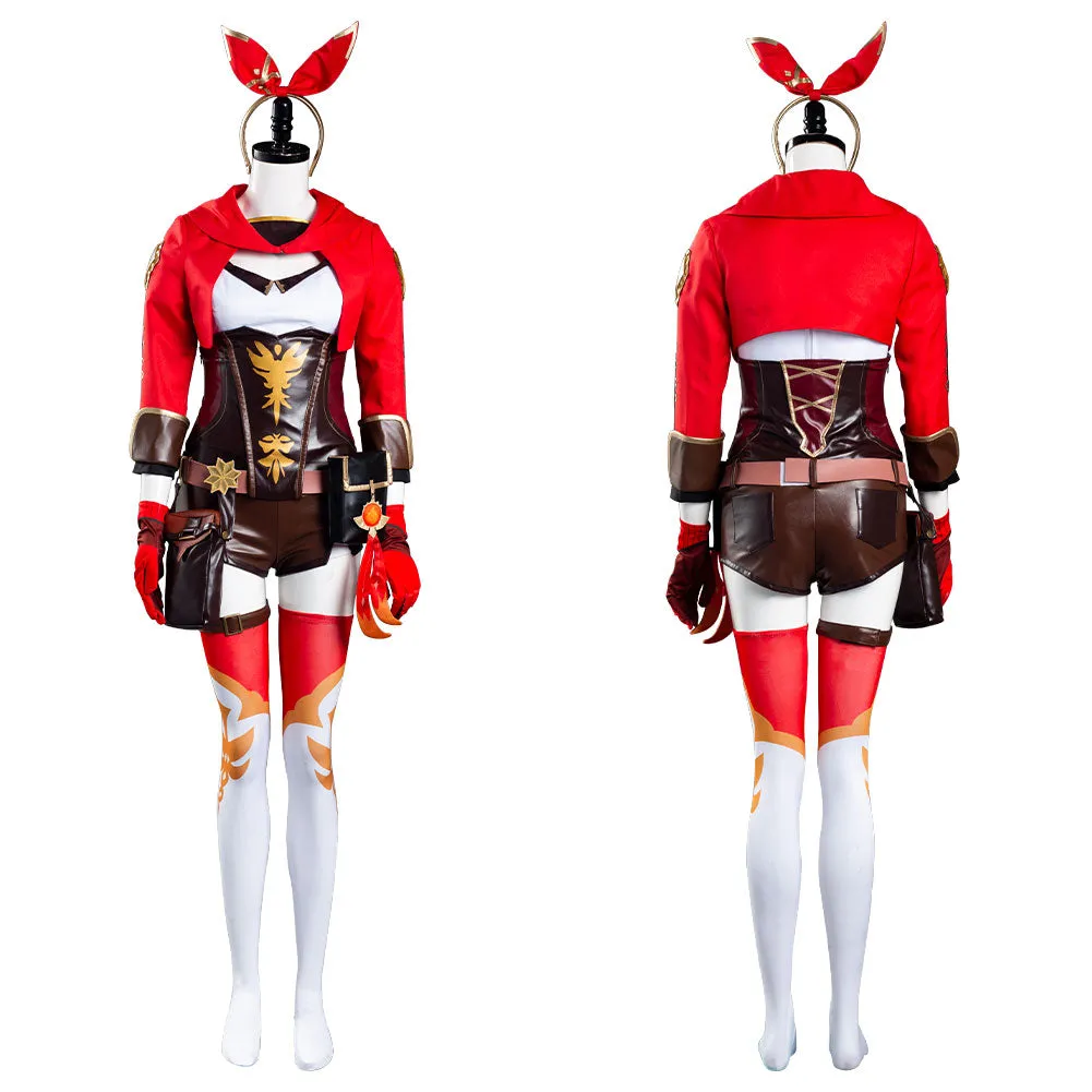 Genshin Impact Amber Jumpsuit Outfits Halloween Carnival Suit Cosplay Costume