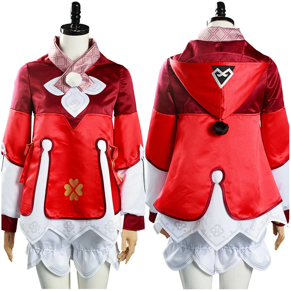 Genshin Impact Klee Coat Hat Outfits Halloween Carnival Suit Cosplay Costume