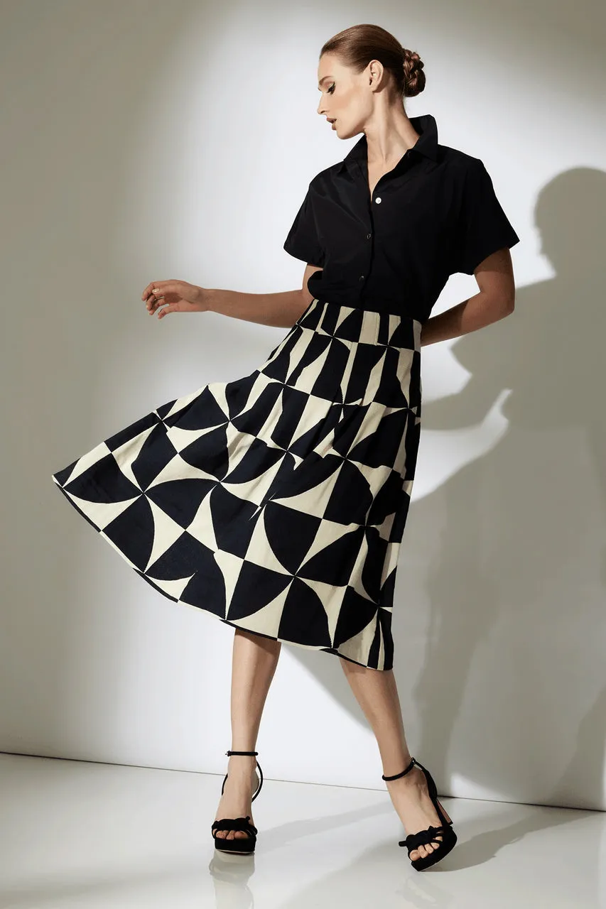 Geo Mod Jacquard Skirt