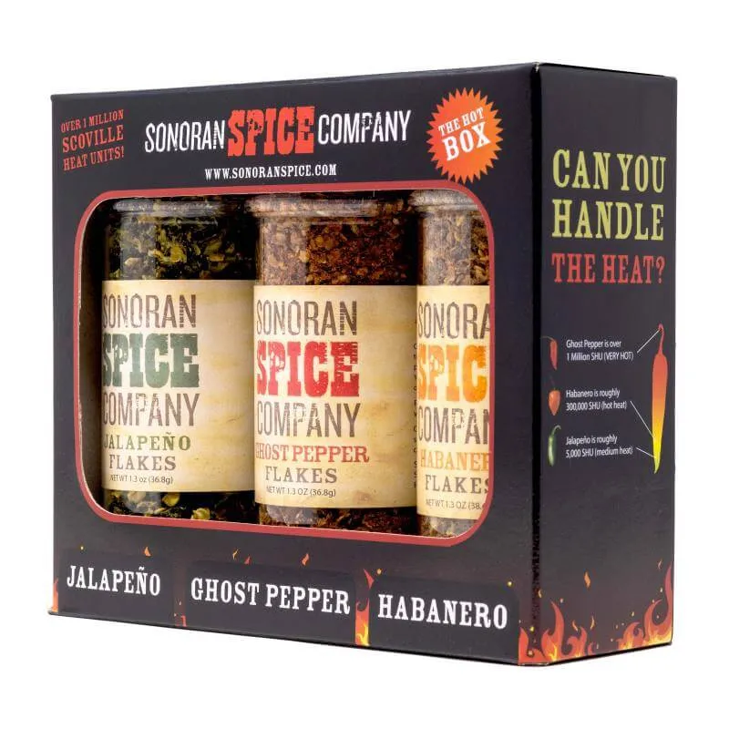 Ghost Pepper Habanero Jalapeno Flakes Spice Gift Box