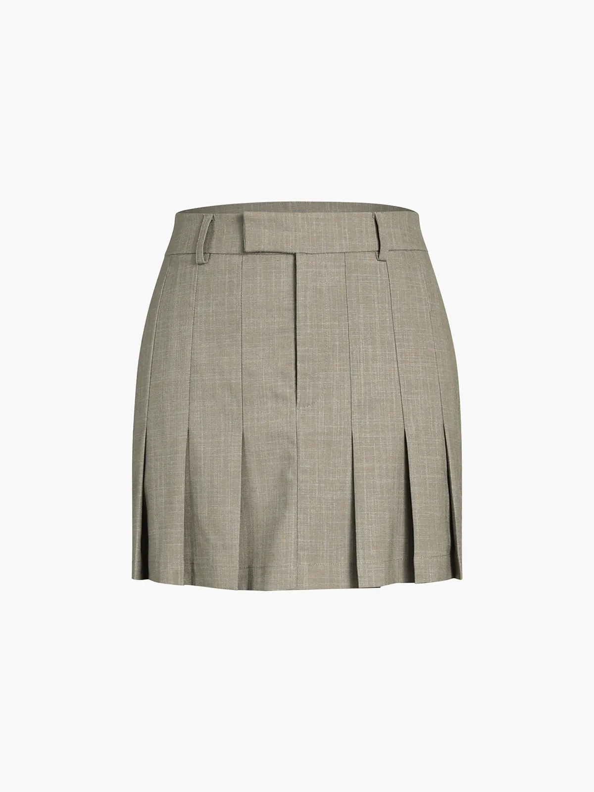 Glen Check Graceful Pleat Mini Skirt