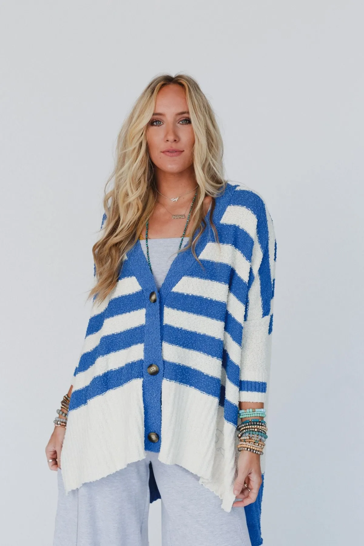 Great Stripes Cardigan - Blue