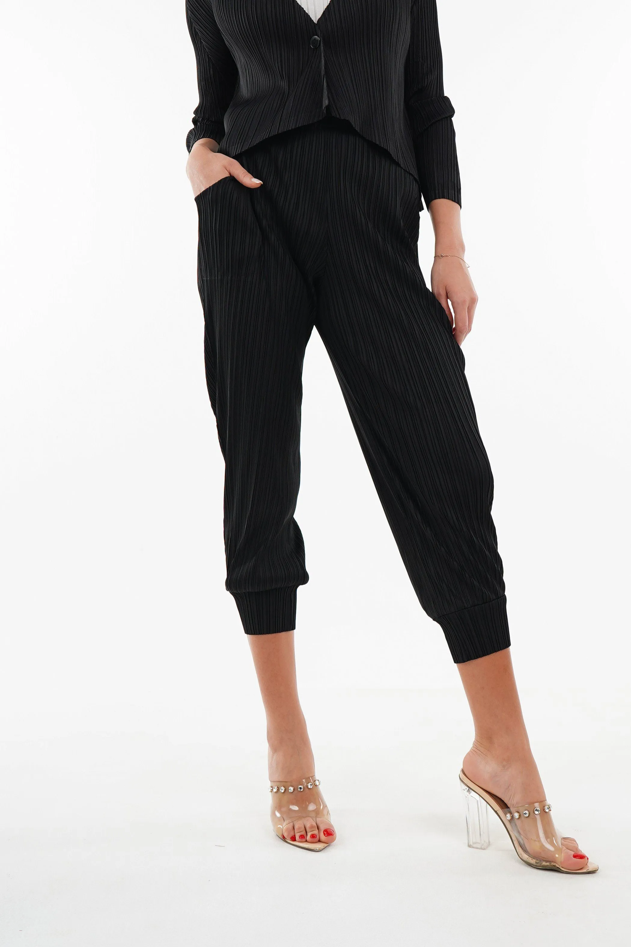 Harem Slim Pleated Pants