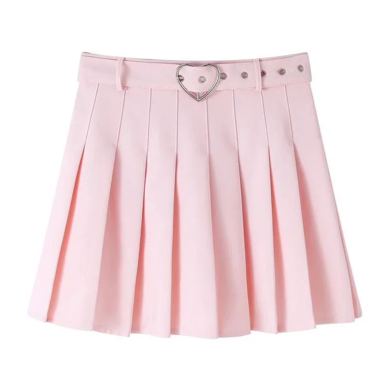 Heart Belt Pleated Skirt SD00978