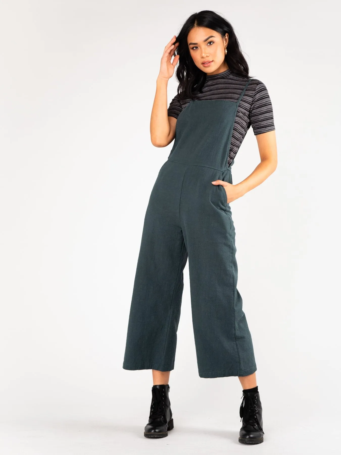 Heartbreaker Crop Jumpsuit - Green Gables