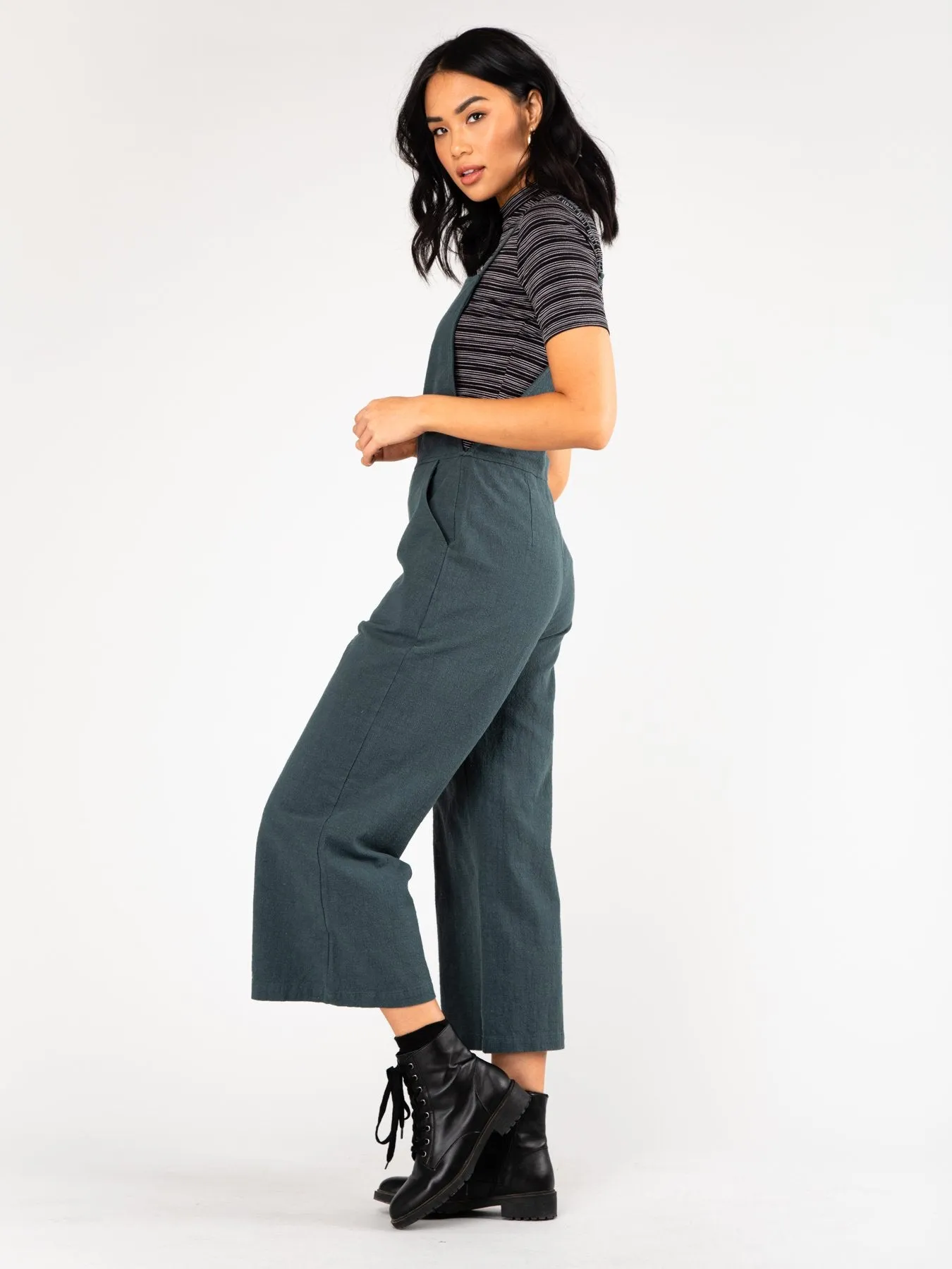 Heartbreaker Crop Jumpsuit - Green Gables