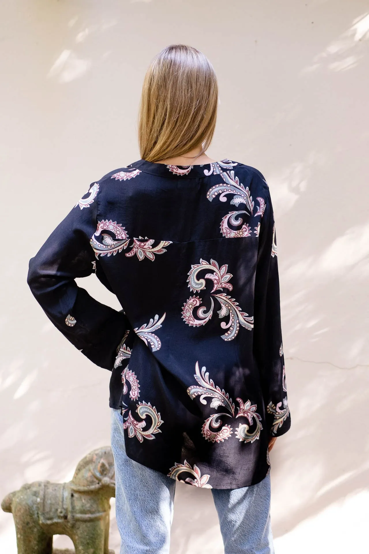 Heathcote Top - Paisley Black