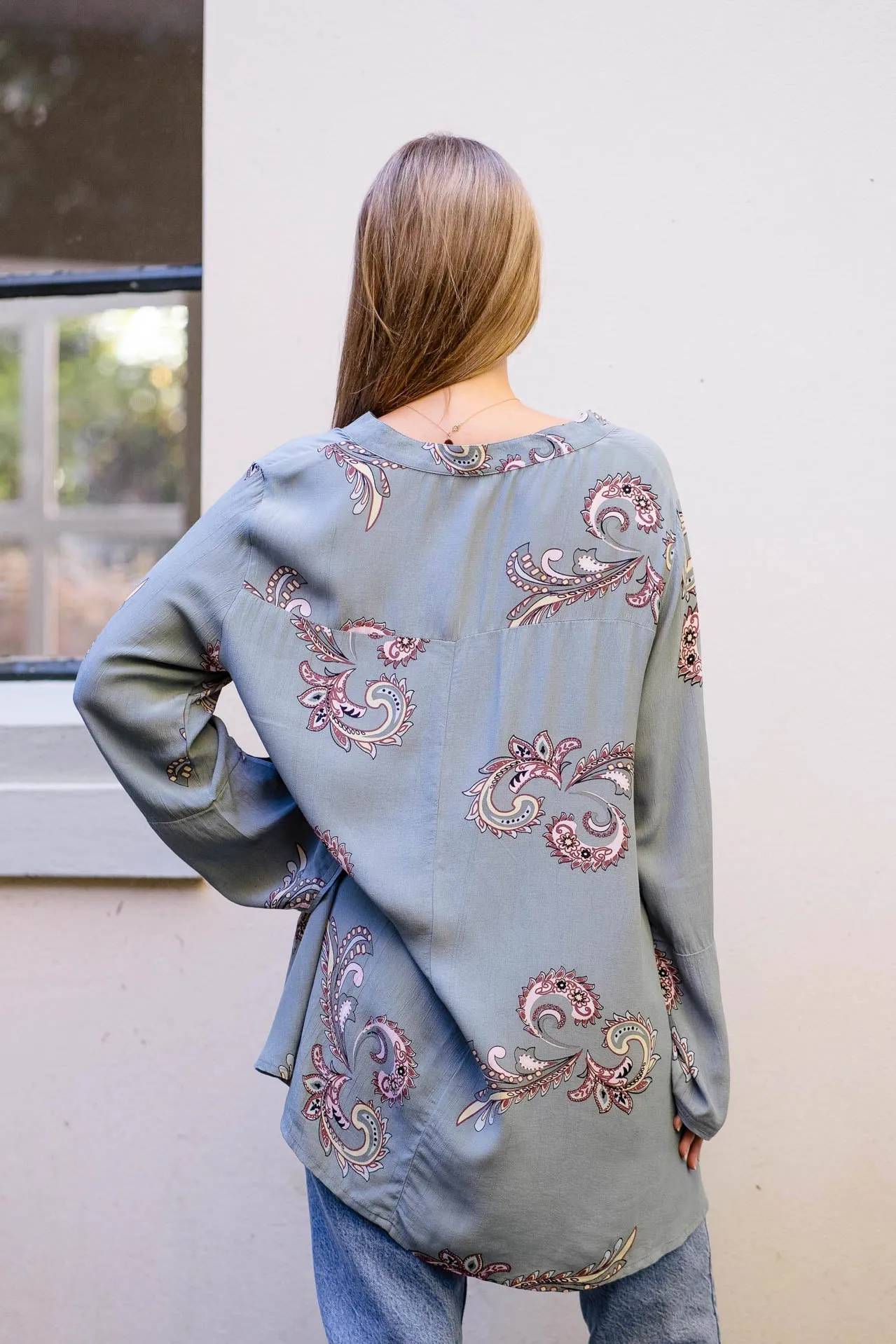 Heathcote Top - Paisley Cloud