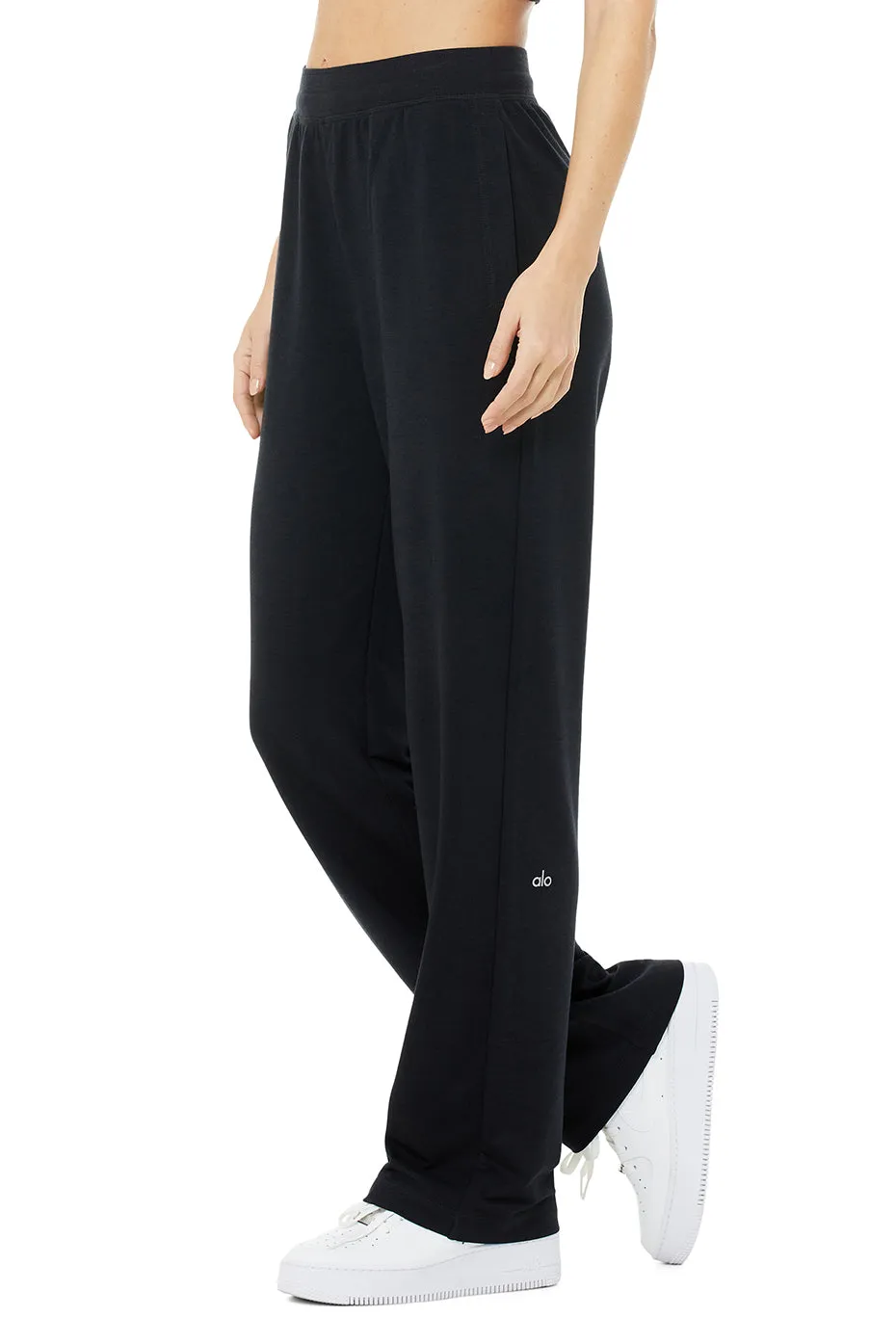 High-Waist Dreamy Wide Legging Pant - Black