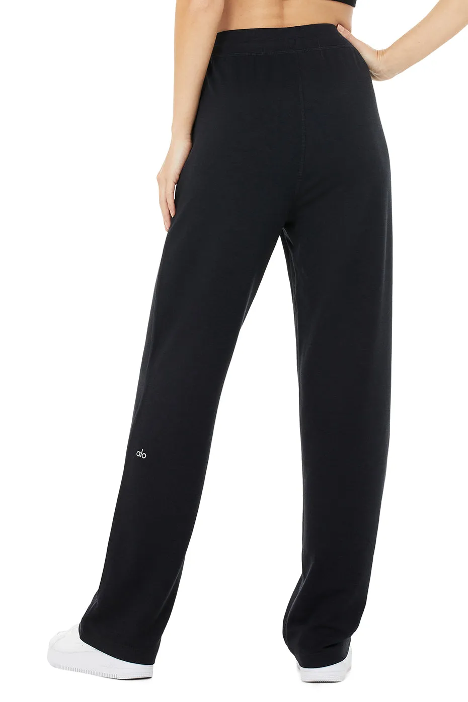 High-Waist Dreamy Wide Legging Pant - Black