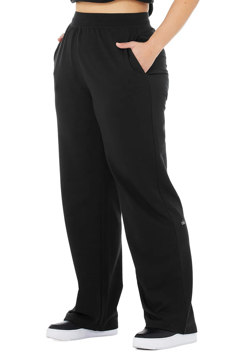 High-Waist Dreamy Wide Legging Pant - Black