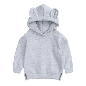 Hooded Sweater Bear Grey