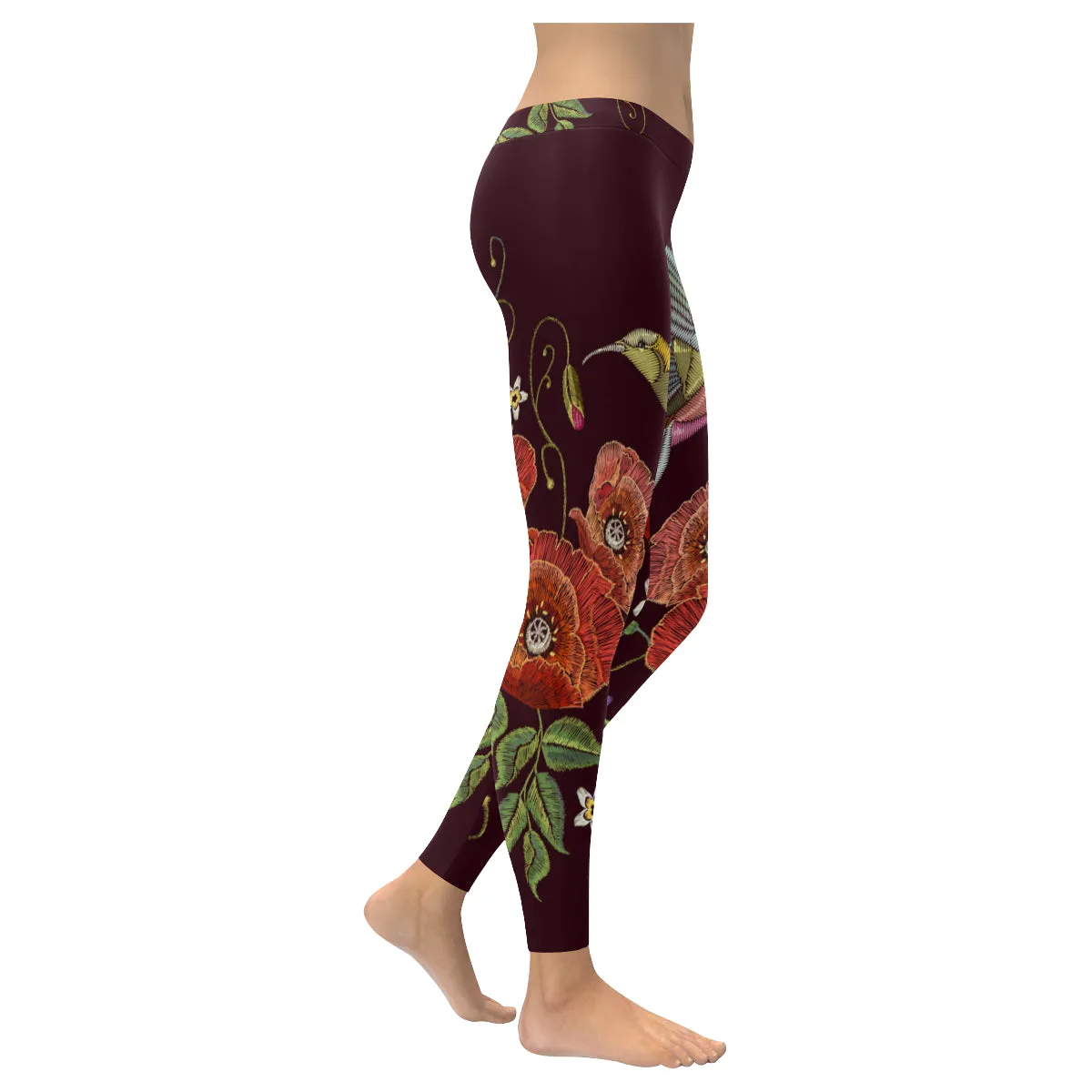 Humming bird Women's Low Rise Leggings (Invisible Stitch)