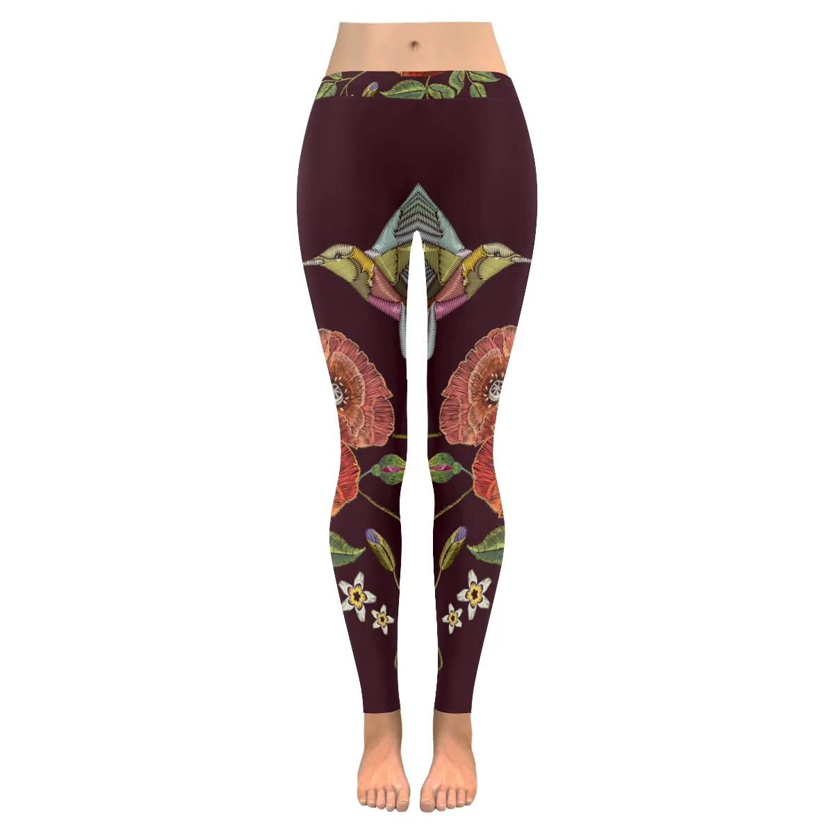 Humming bird Women's Low Rise Leggings (Invisible Stitch)