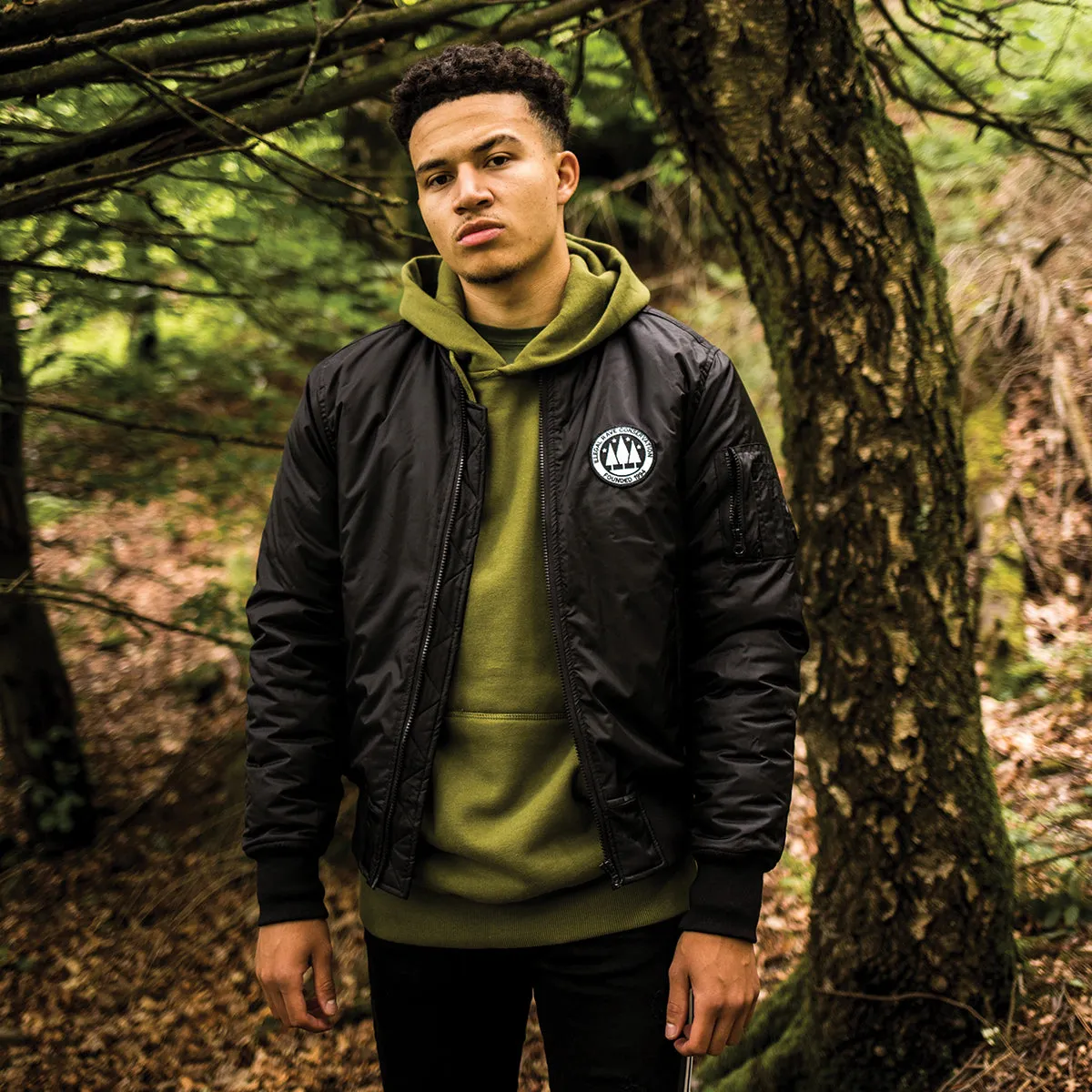 Illegal Rave - Padded Bomber Jacket - Black