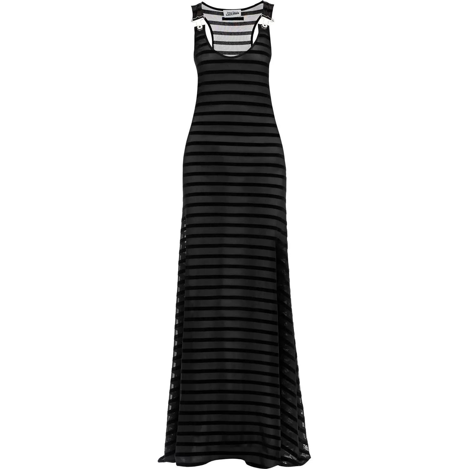 JEAN PAUL GAULTIER long marinière dress with overall detail