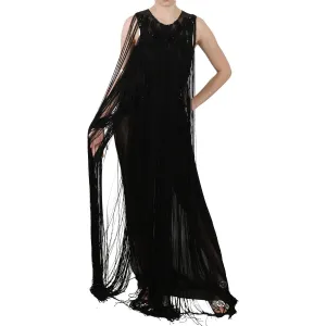 John Richmond Sheer Sequined Maxi Elegance Dress