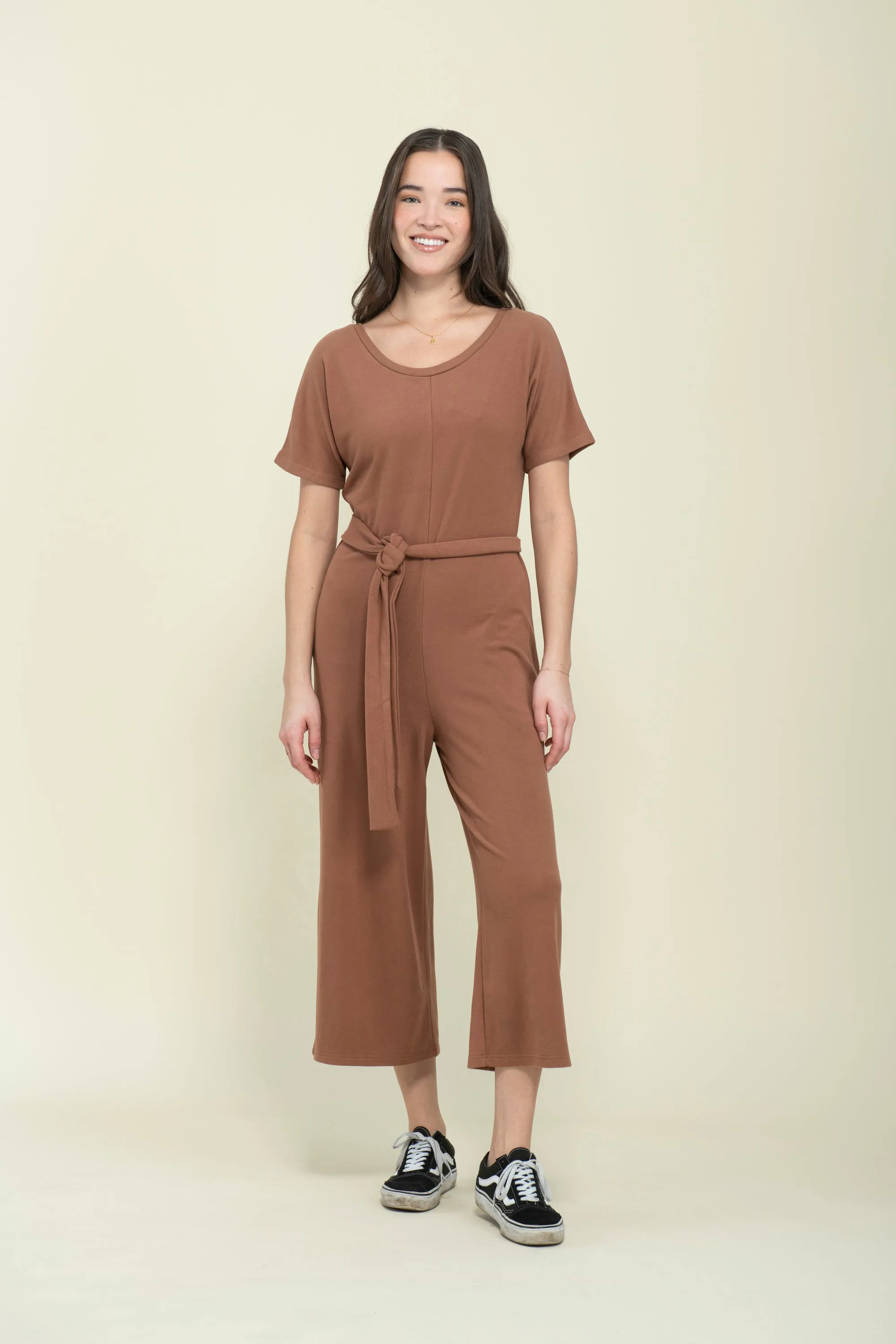 Jonie-Brushed Jersey Jumpsuit