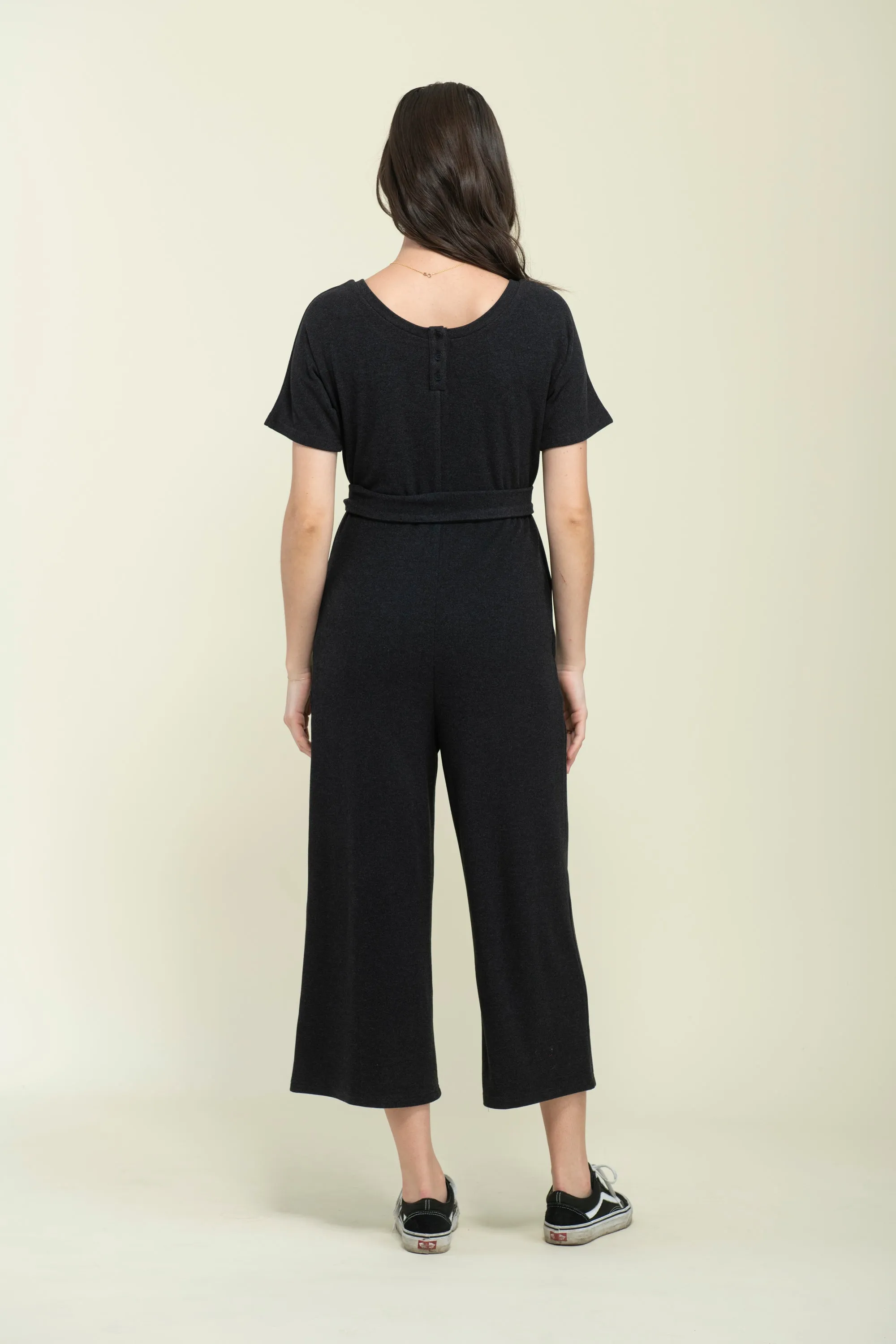 Jonie-Brushed Jersey Jumpsuit