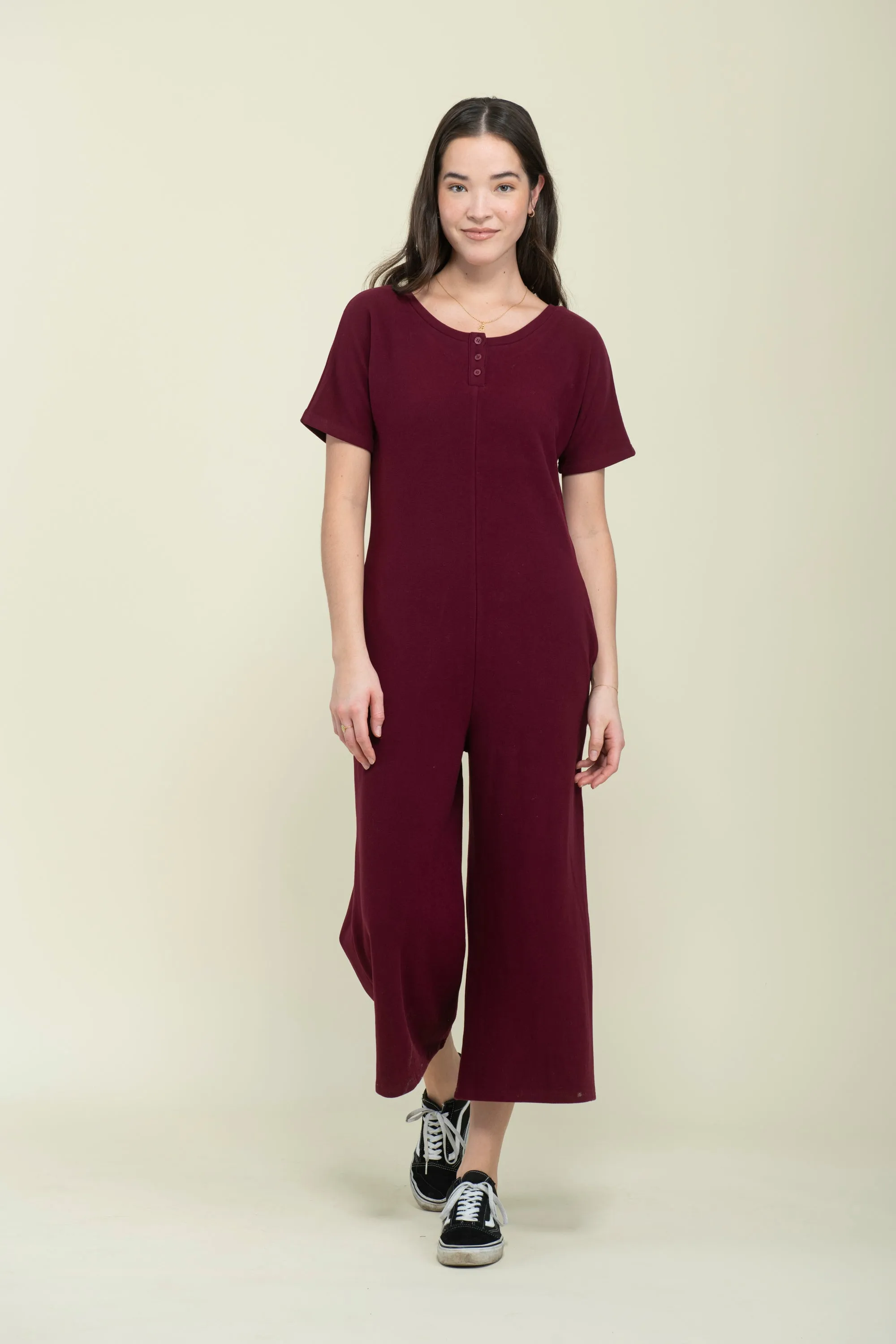 Jonie-Brushed Jersey Jumpsuit