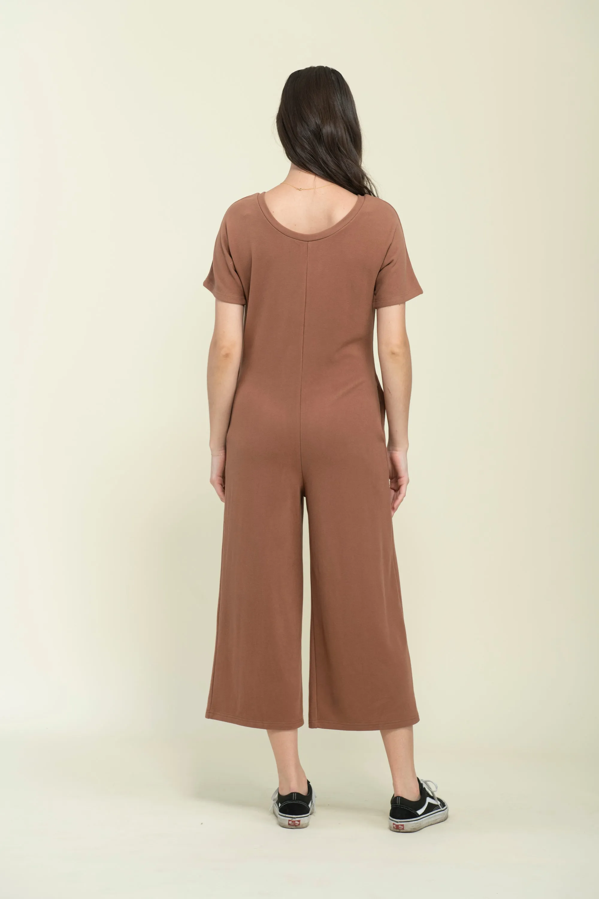 Jonie-Brushed Jersey Jumpsuit