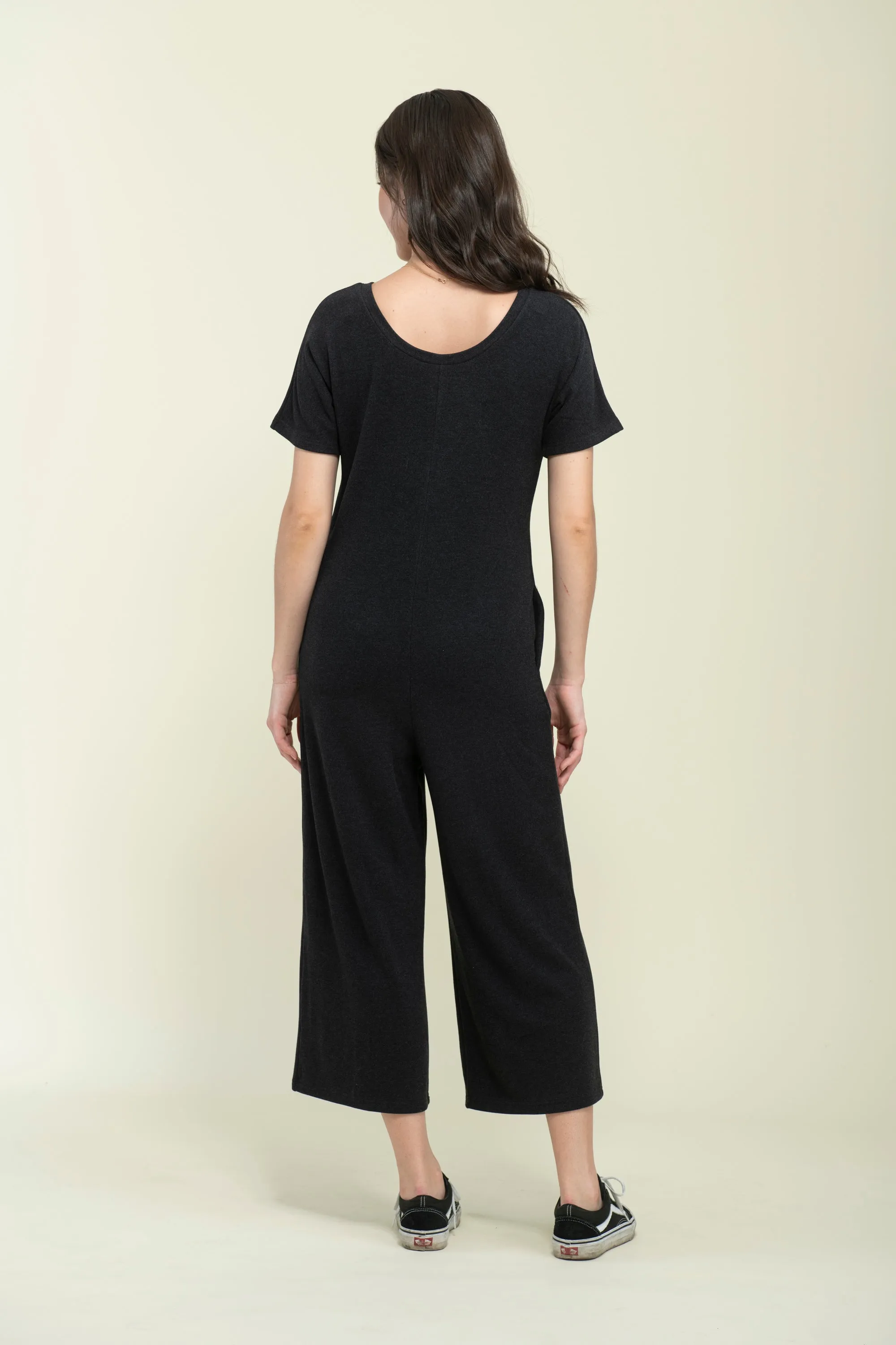 Jonie-Brushed Jersey Jumpsuit