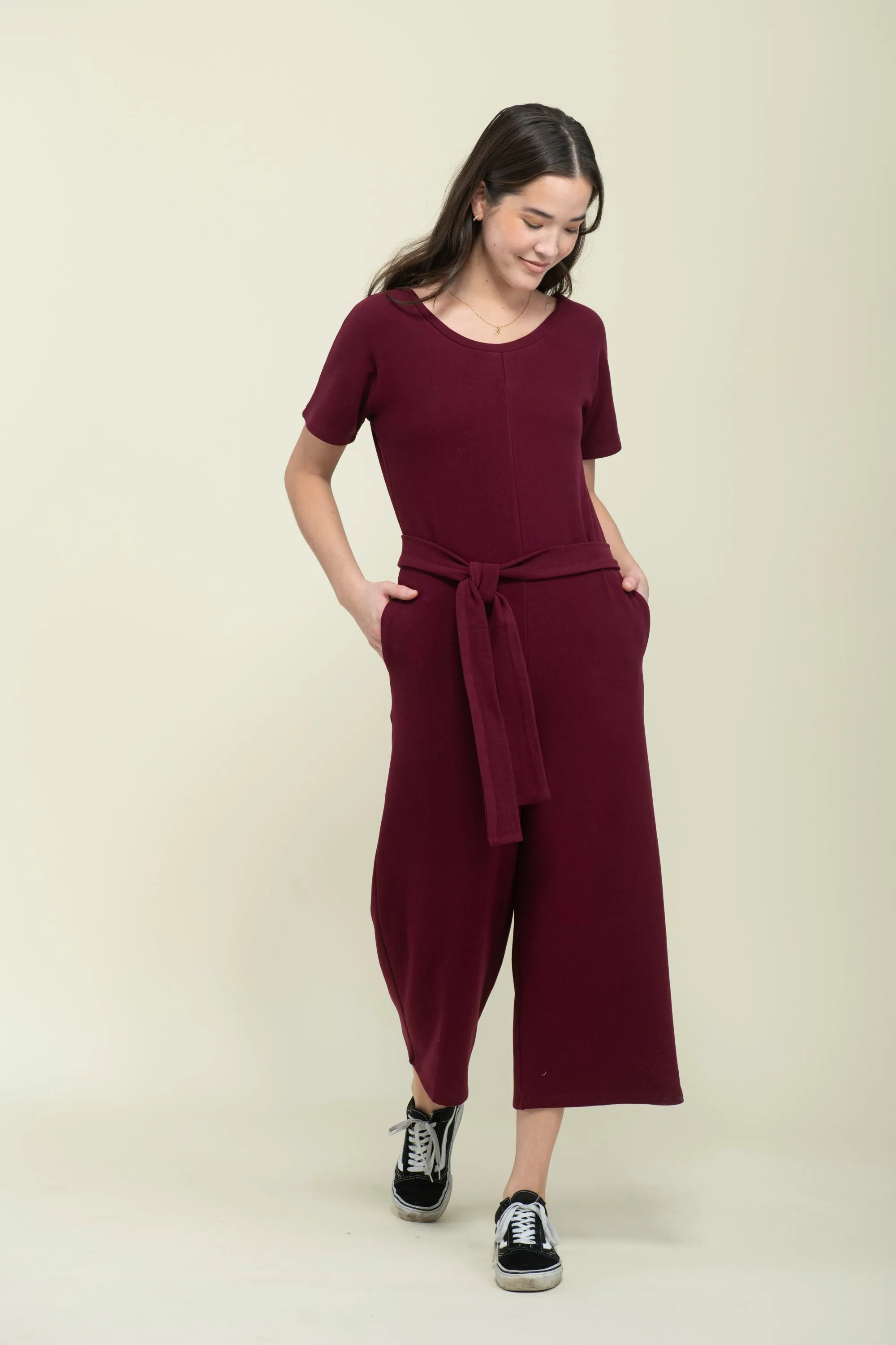 Jonie-Brushed Jersey Jumpsuit