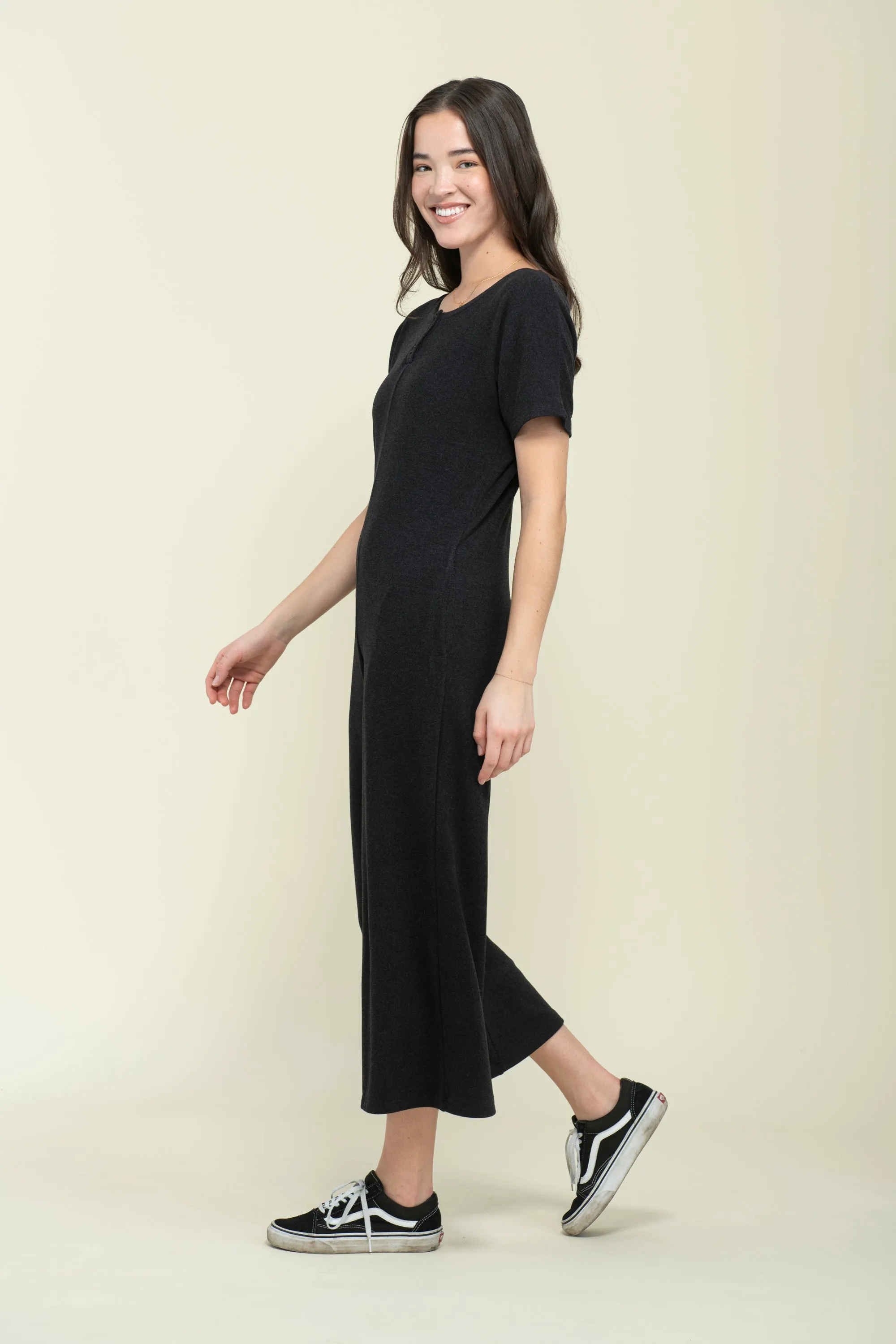 Jonie-Brushed Jersey Jumpsuit