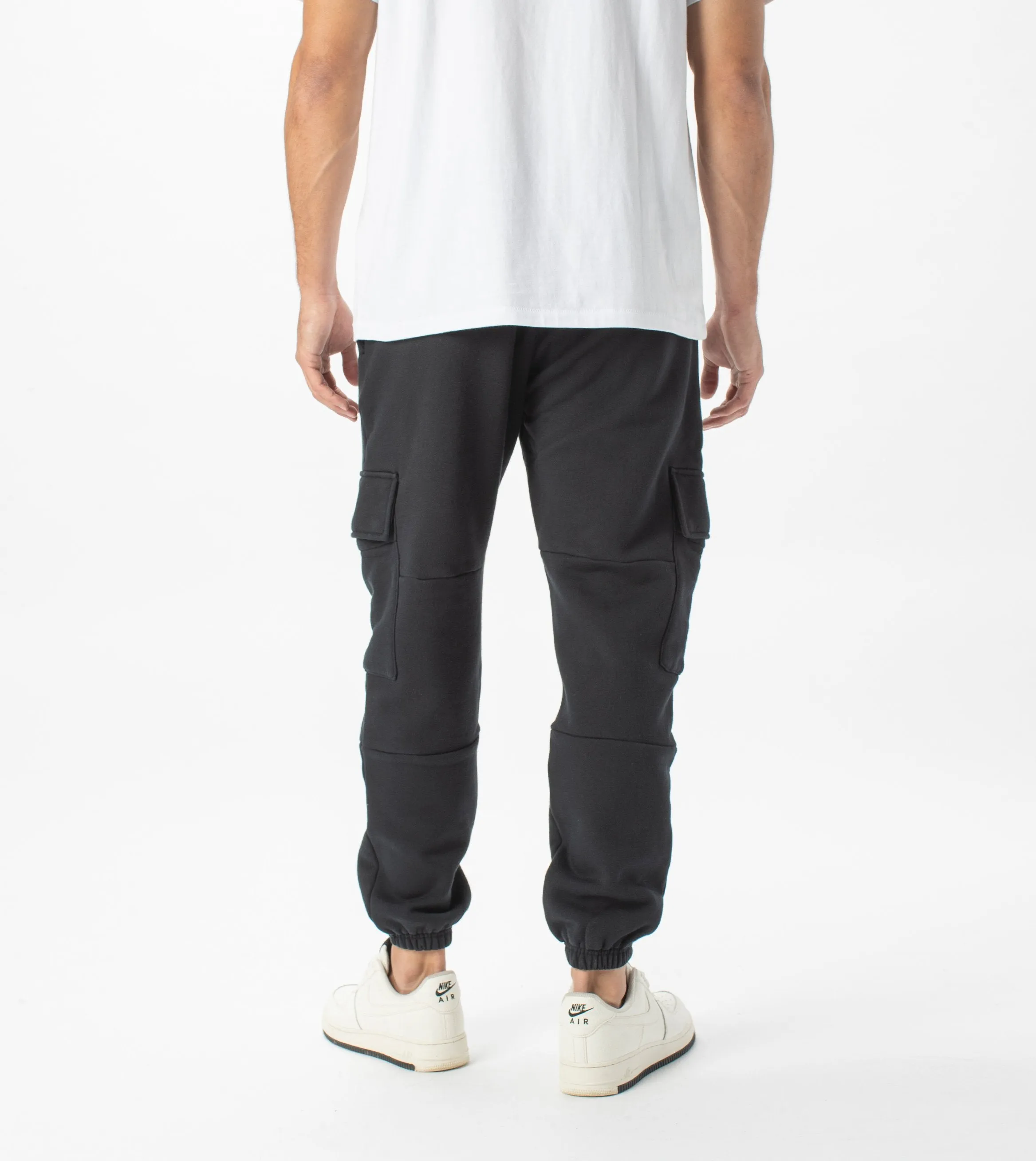 Jumpa Cargo Sweat Fleece Jogger Black