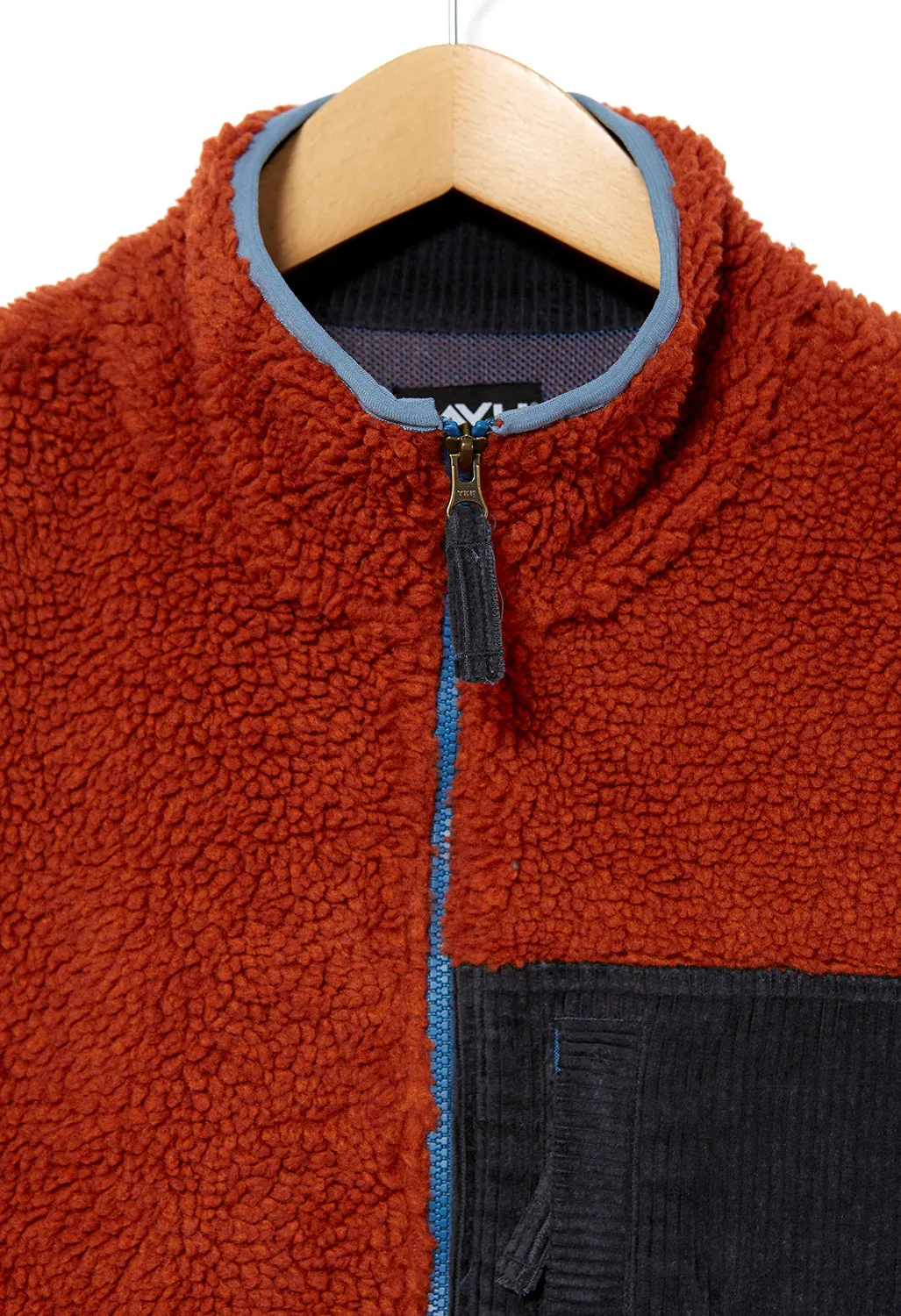 KAVU Cooper Men's Sherpa Fleece Vest - Ginger Bread