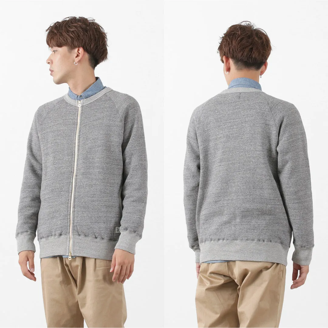 KEPANI / Crew Neck Full Zip Sweat Jacket