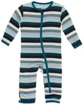 KicKee Pants Meteorology Stripe Coverall with Zipper