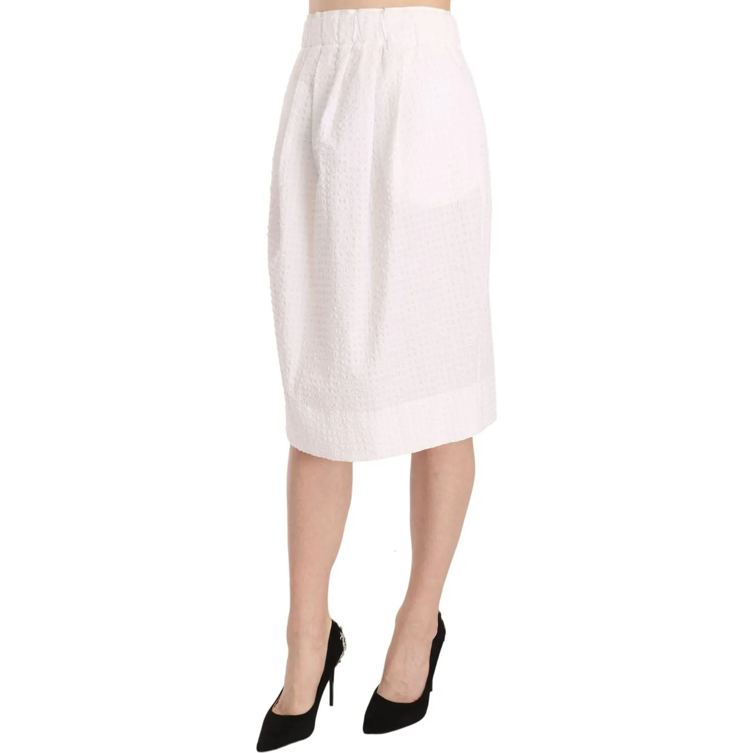 L'Autre Chose Elegant White Pencil Skirt