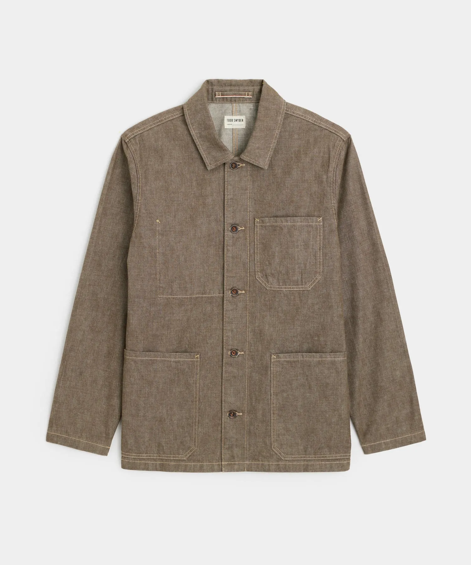 Lightweight Japanese Denim Chore Coat in Whiskey